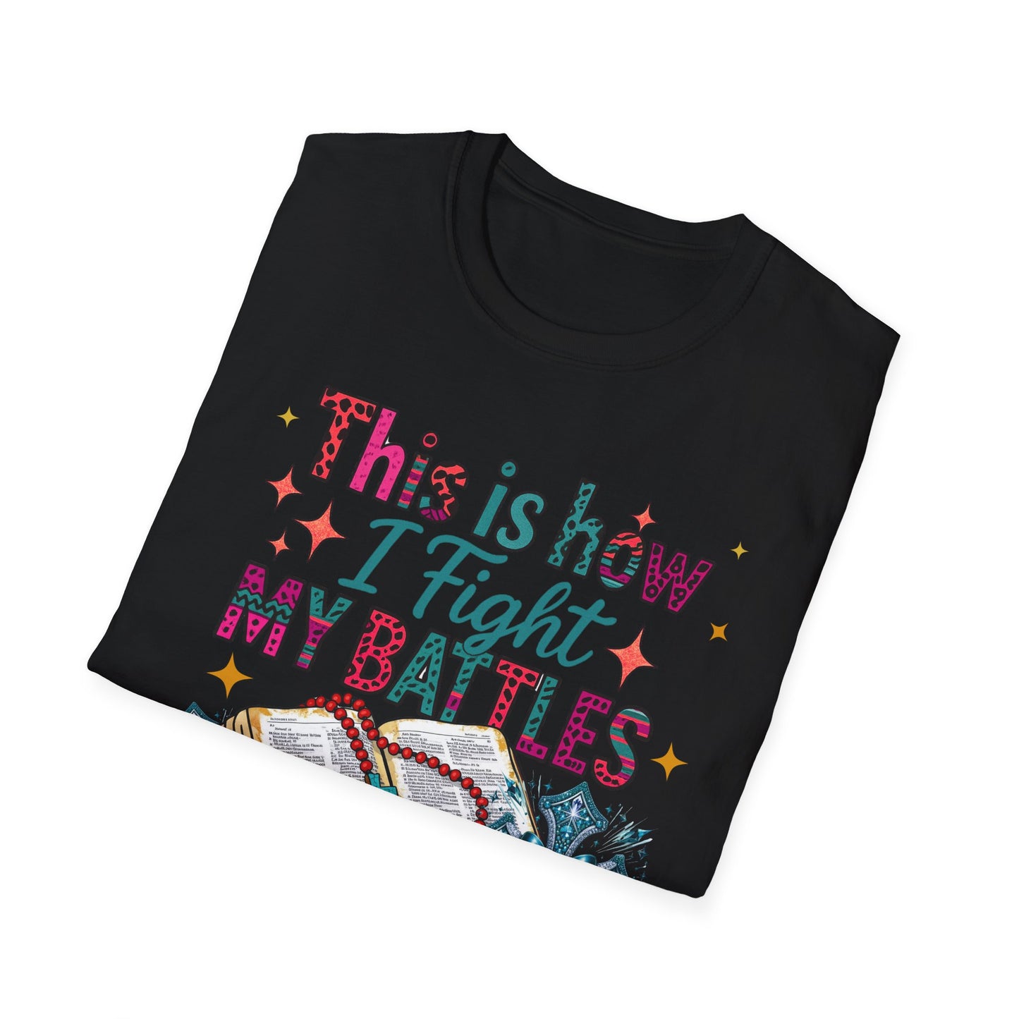 Christian Inspirational Shirt – My Battles Are Won with Prayer Tee