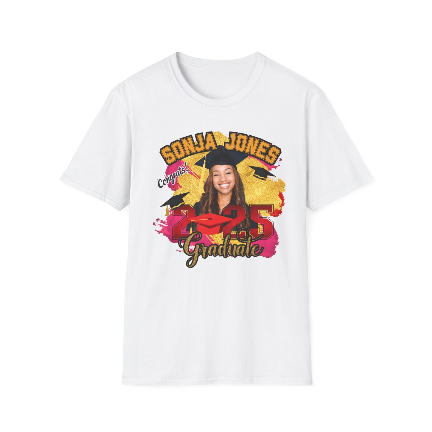Congrats Graduate 2025 Tee – Custom Name & Picture Design