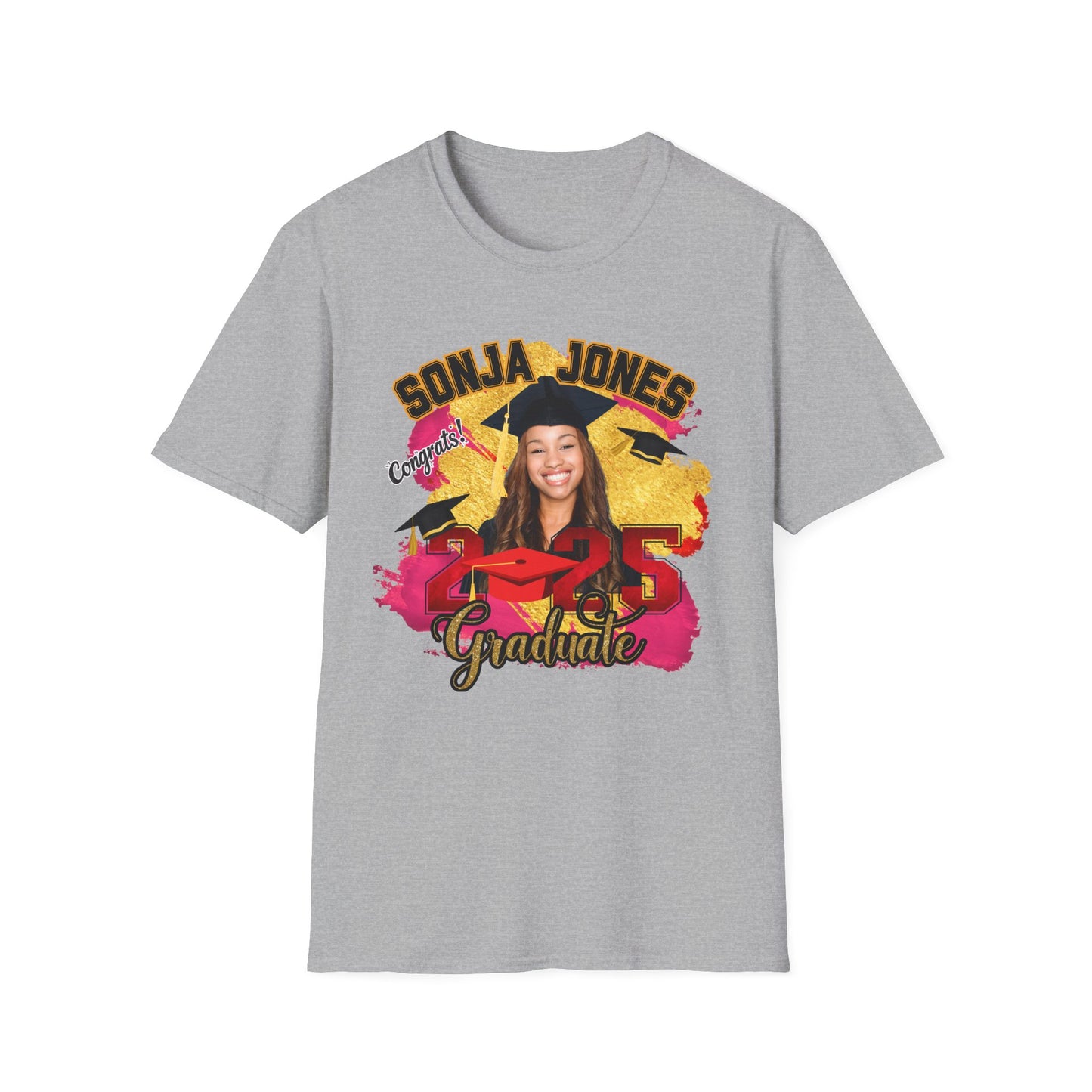 Congrats Graduate 2025 Tee – Custom Name & Picture Design