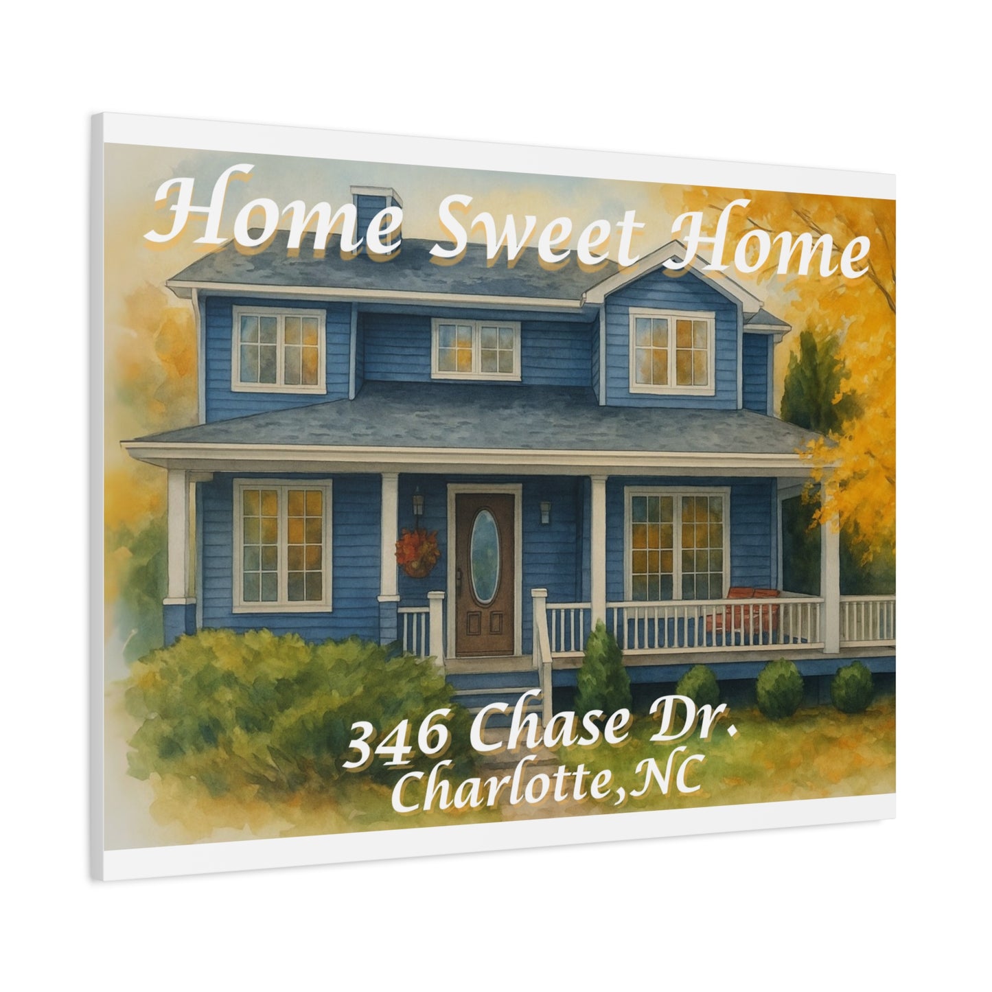 Personalized Home Sweet Home Canvas Print, Custom Housewarming Gift, Wall Art for New Homeowners, Family Decor, Unique Real Estate Gift