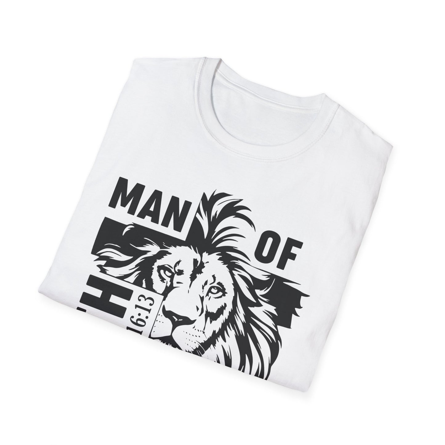 Man of Faith – Lion of Strength Softstyle Tee Man of Faith Lion Design - Christian Apparel