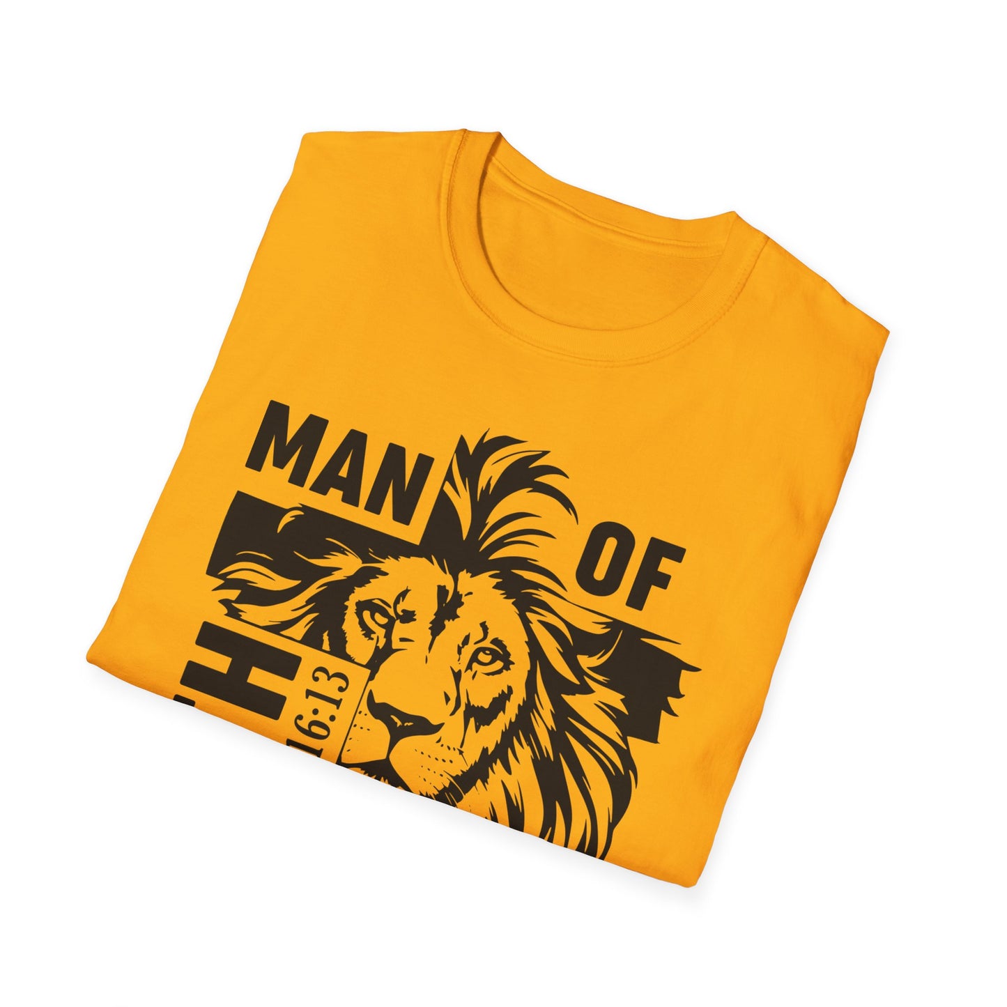 Man of Faith – Lion of Strength Softstyle Tee Man of Faith Lion Design - Christian Apparel