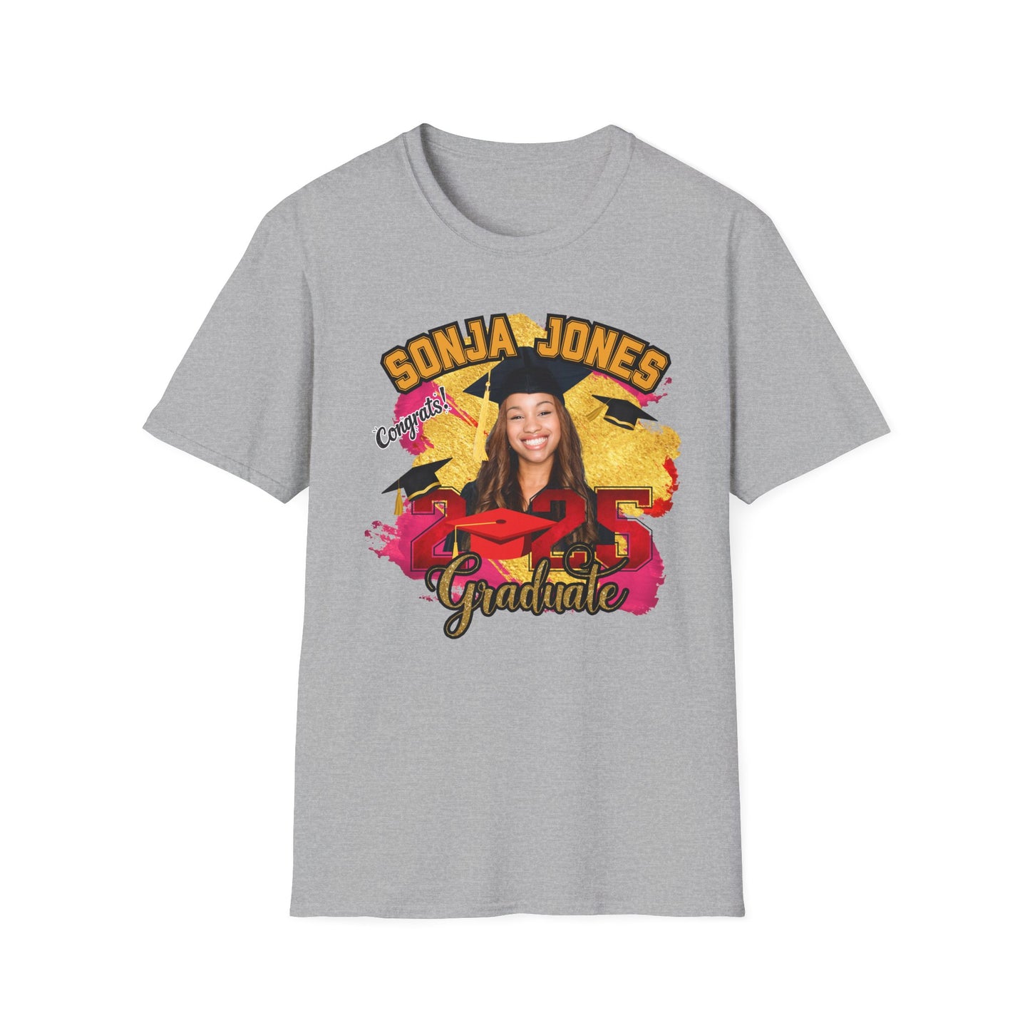 Congrats Graduate 2025 Tee – Custom Name & Picture Design