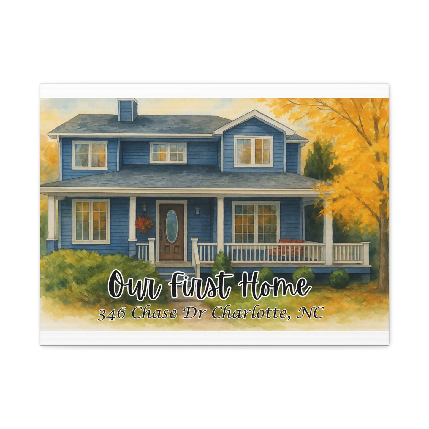 Personalized Custom Home Portrait First Home Keepsake Art Print