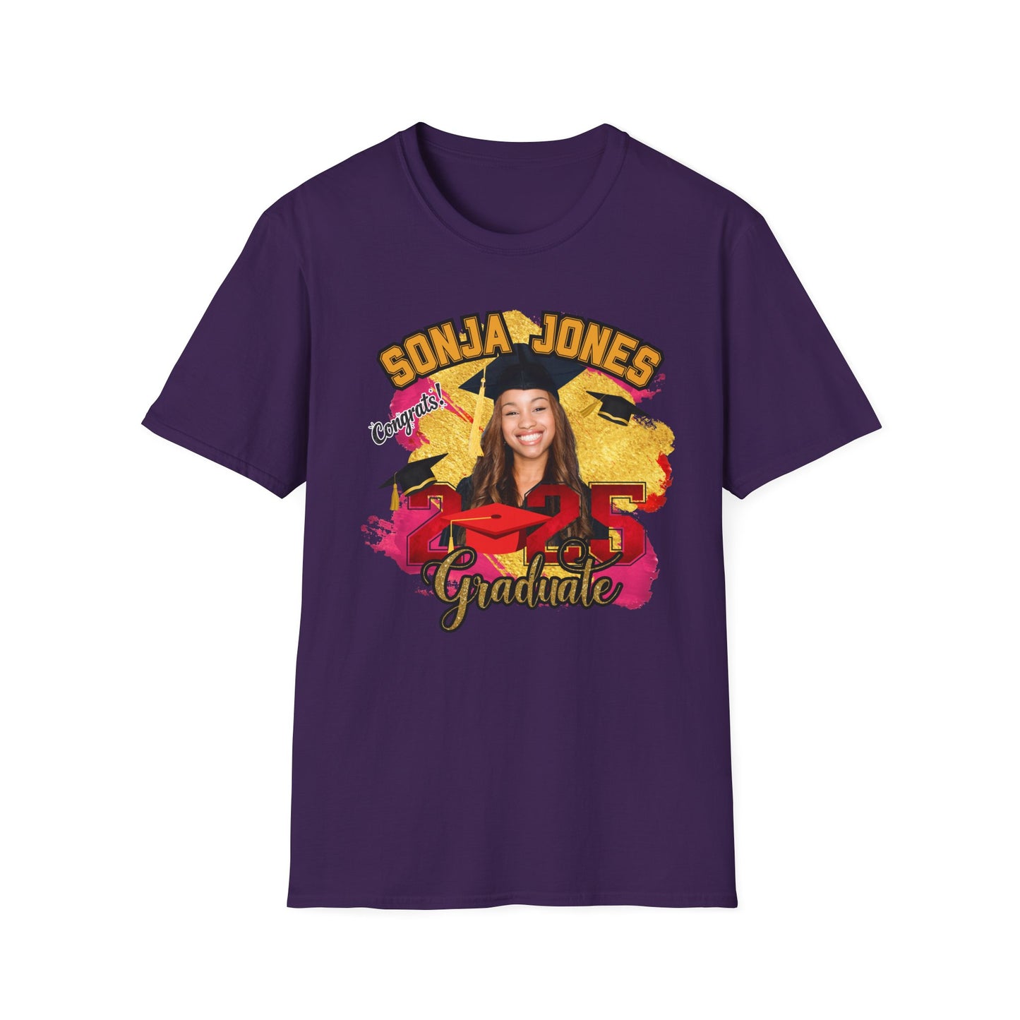 Congrats Graduate 2025 Tee – Custom Name & Picture Design