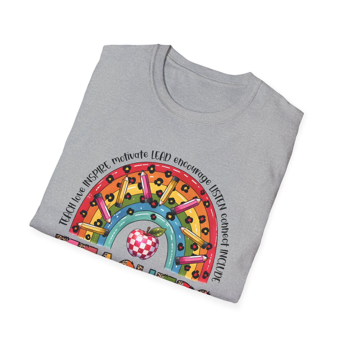 Teacher Life – Bold, Bright & Full of Heart Softstyle T-Shirt
