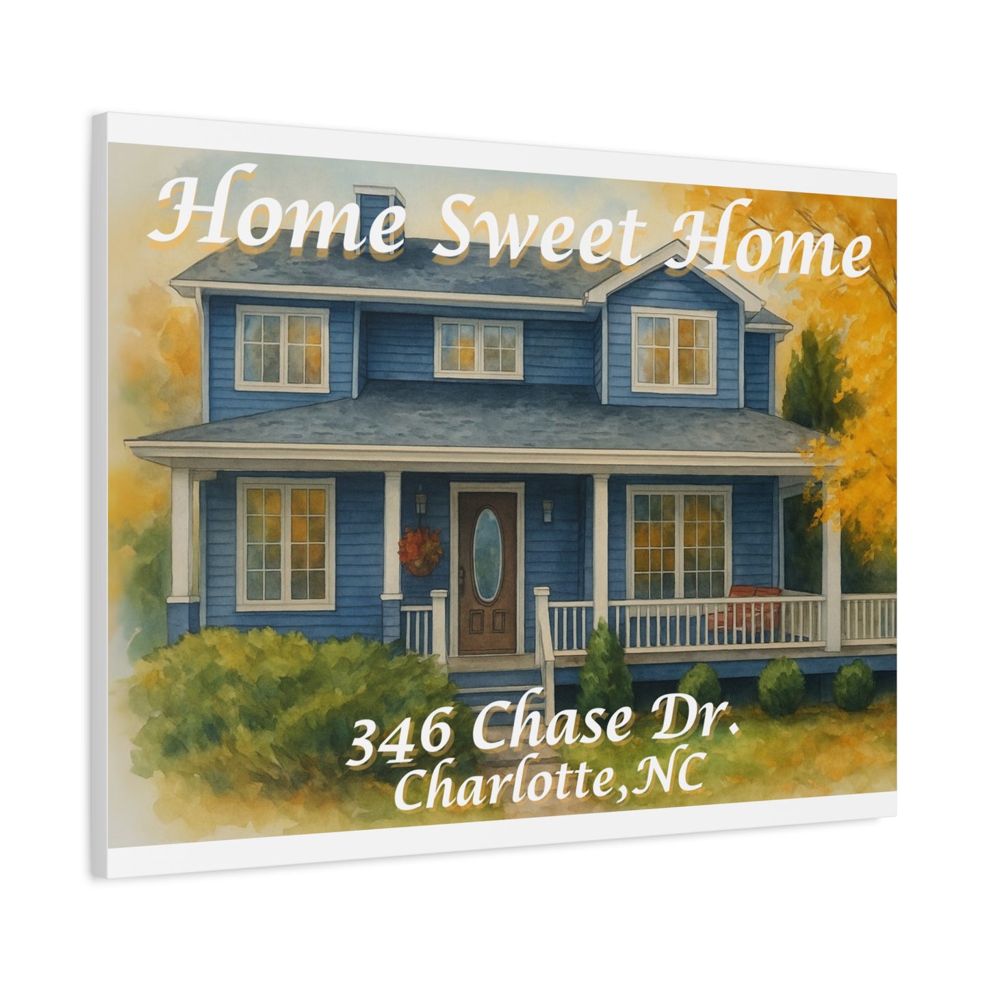 Personalized Home Sweet Home Canvas Print, Custom Housewarming Gift, Wall Art for New Homeowners, Family Decor, Unique Real Estate Gift