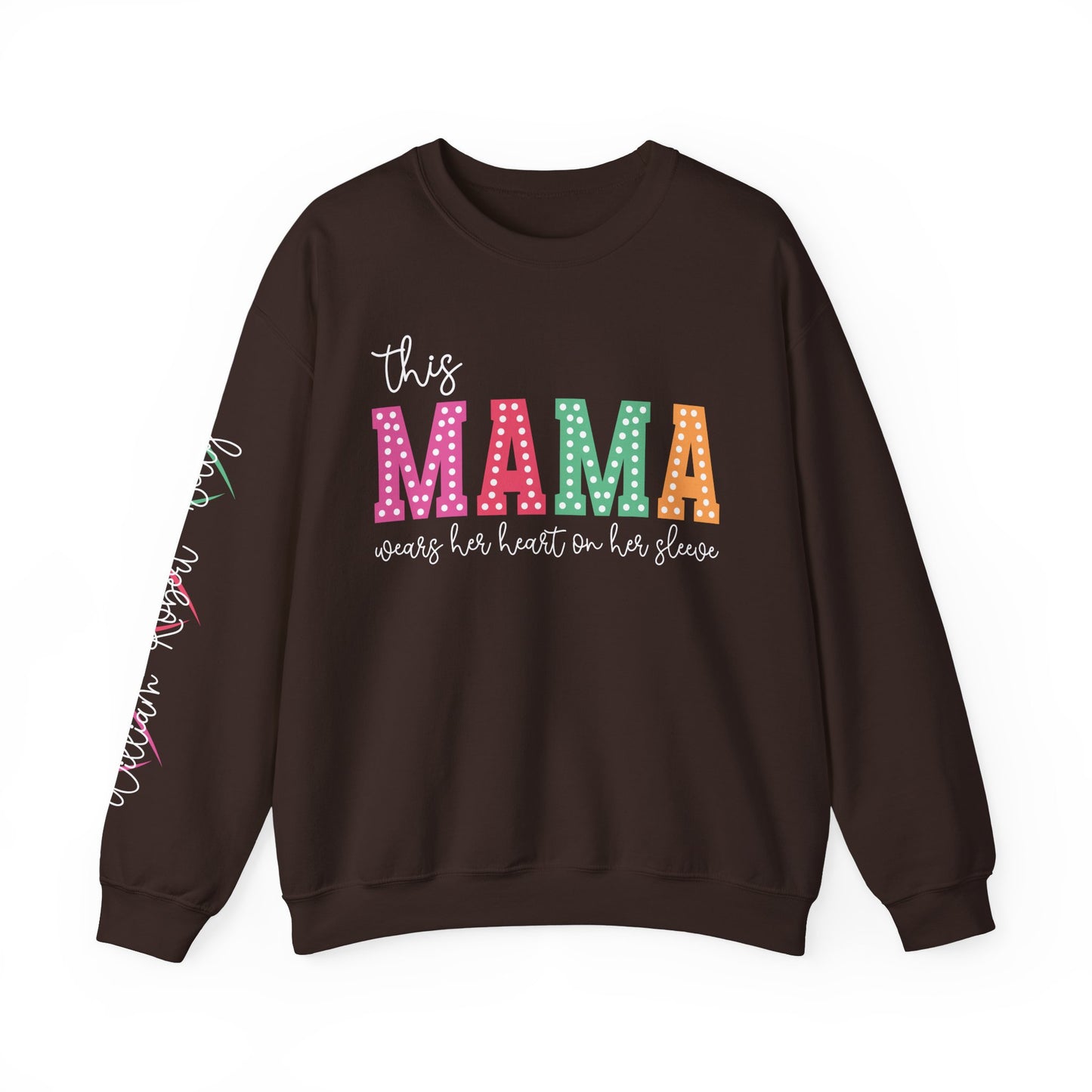 Heart-on-Her-Sleeve Mama Sweatshirt/ Perfect for A Mother's Day Gift