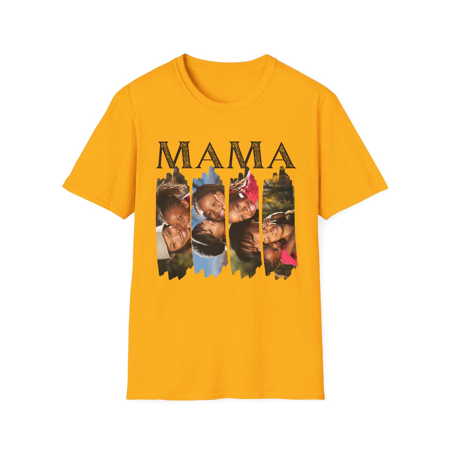 Custom “MAMA” Photo Collage T-Shirt - Heartwarming Gift for Mothers & Celebrations