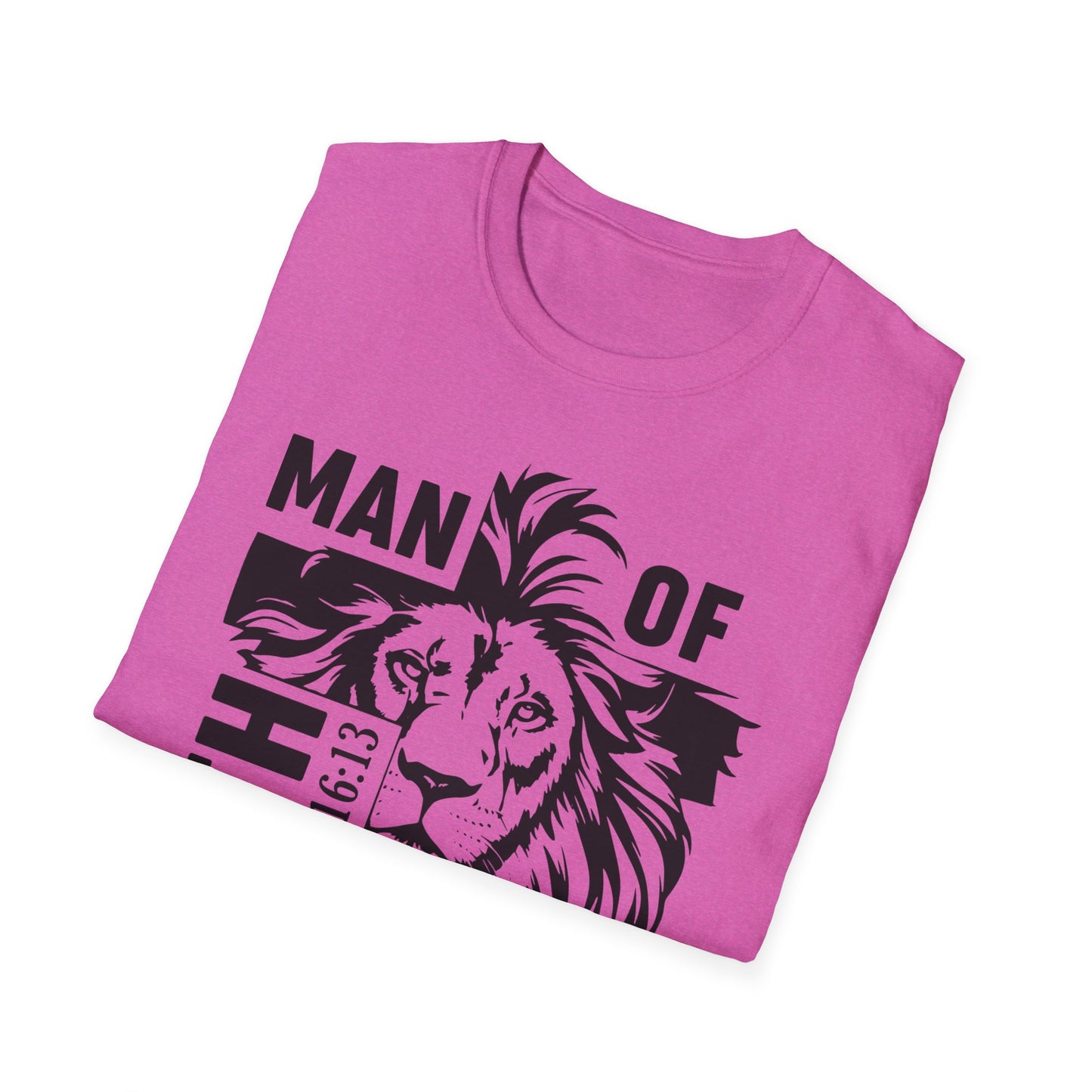 Man of Faith – Lion of Strength Softstyle Tee Man of Faith Lion Design - Christian Apparel