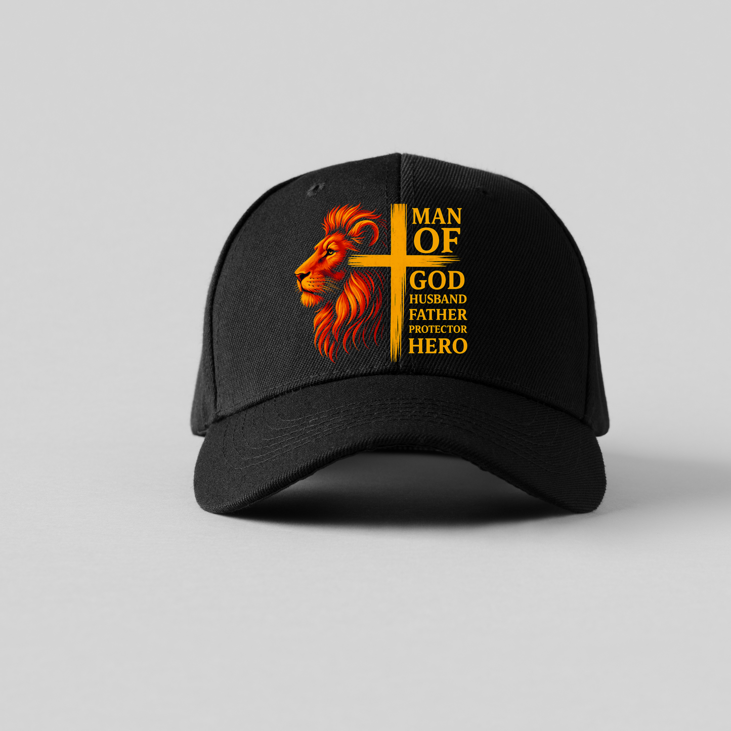Faithful Warrior – Husband, Father, Hero Shirt Inspirational Lion Graphic T-Shirt - Man of God, Husband, Father, Hero