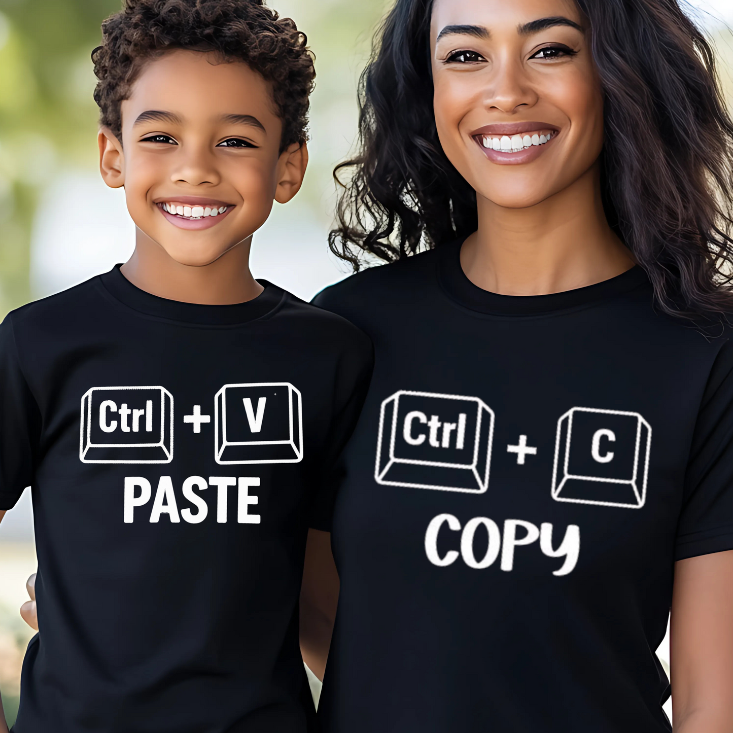 Ctrl + V PASTE T-Shirt – Funny Matching Family Tee