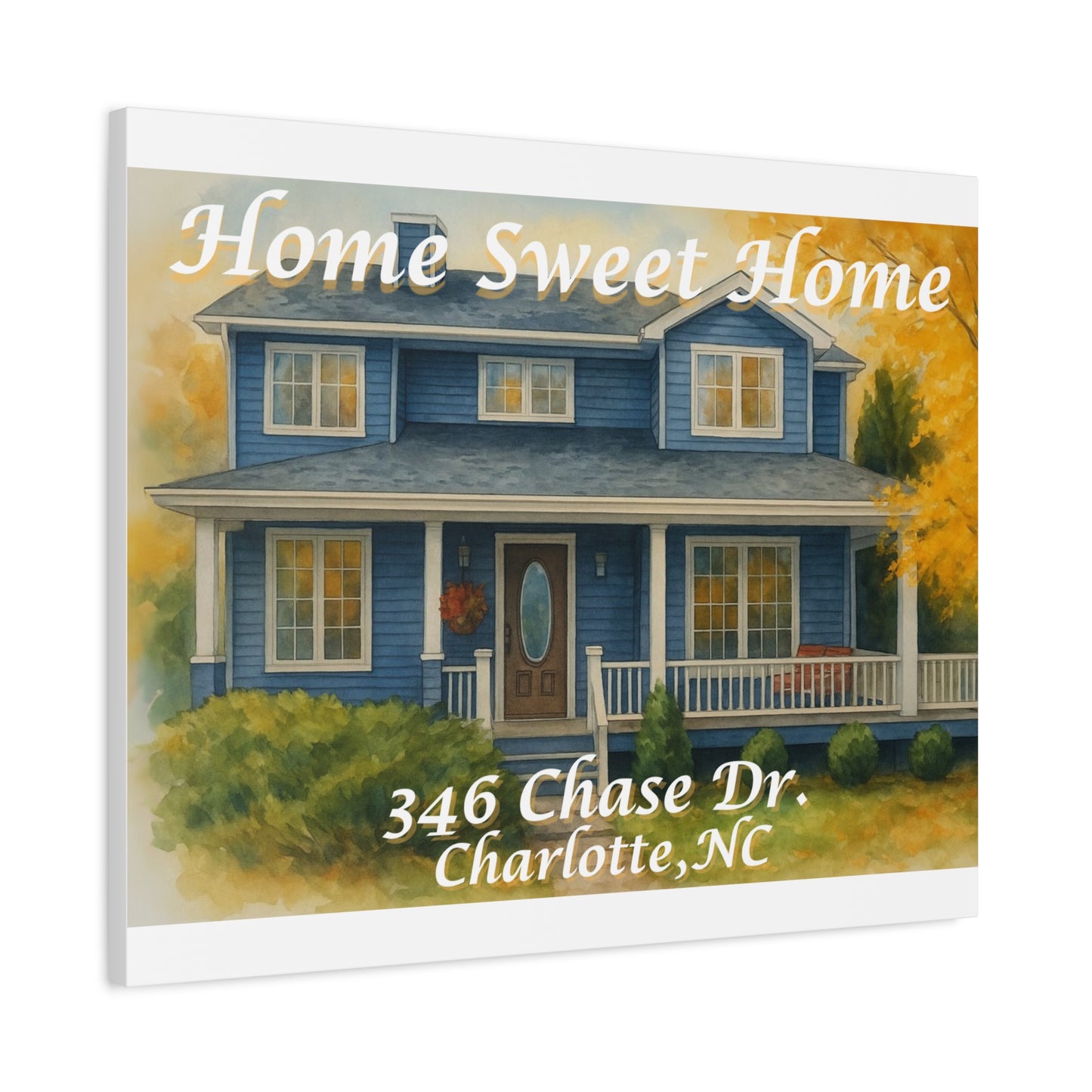 Personalized Home Sweet Home Canvas Print, Custom Housewarming Gift, Wall Art for New Homeowners, Family Decor, Unique Real Estate Gift