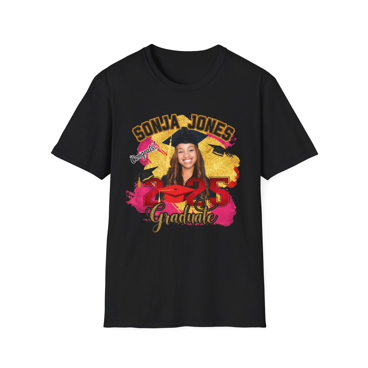 Congrats Graduate 2025 Tee – Custom Name & Picture Design