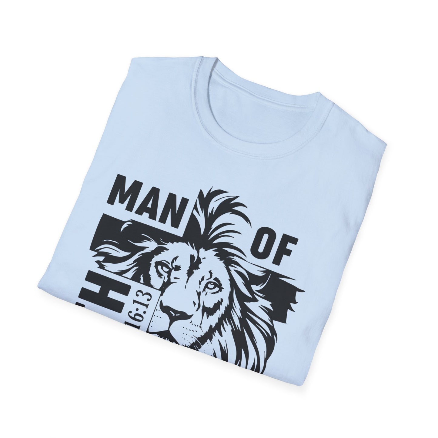 Man of Faith – Lion of Strength Softstyle Tee Man of Faith Lion Design - Christian Apparel