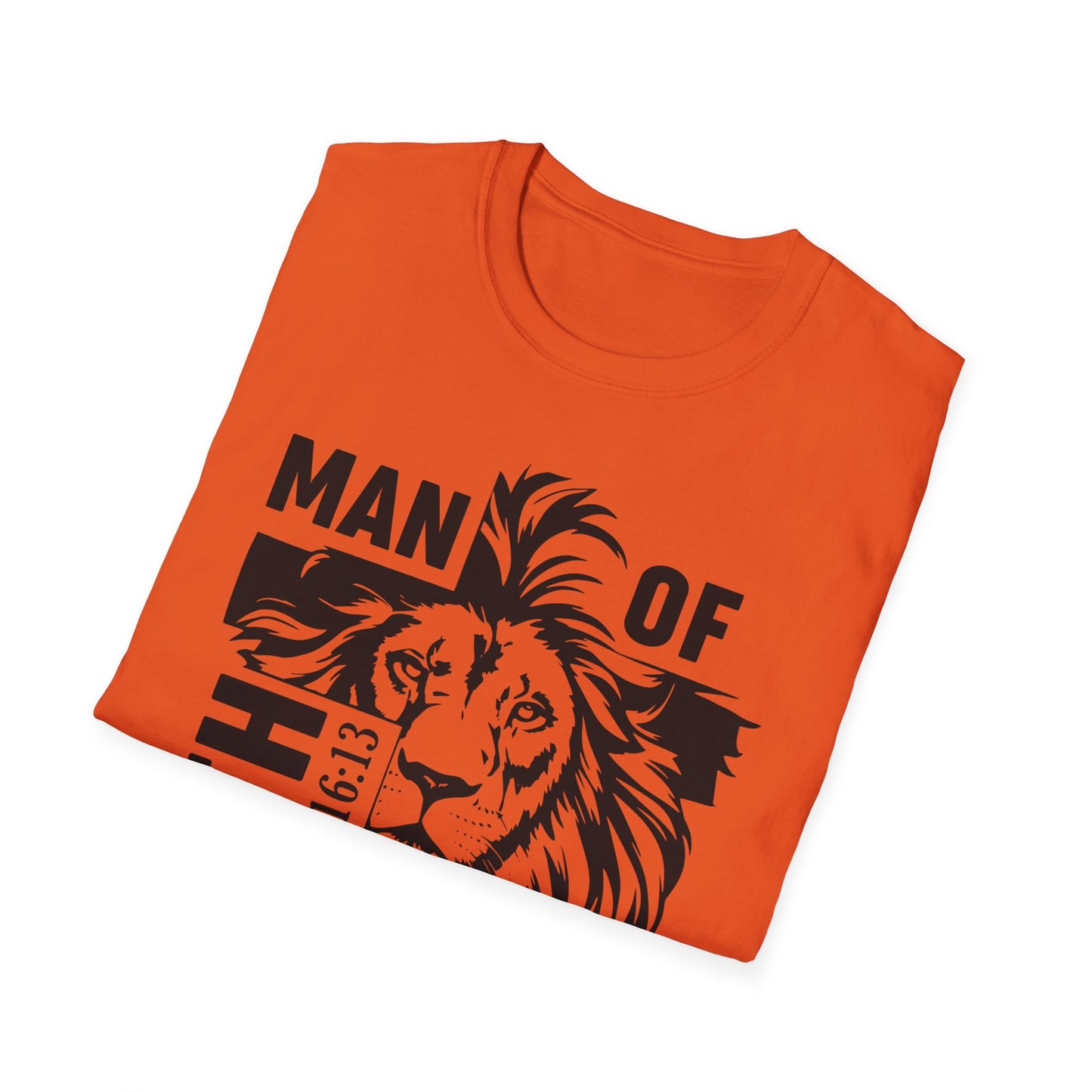 Man of Faith – Lion of Strength Softstyle Tee Man of Faith Lion Design - Christian Apparel
