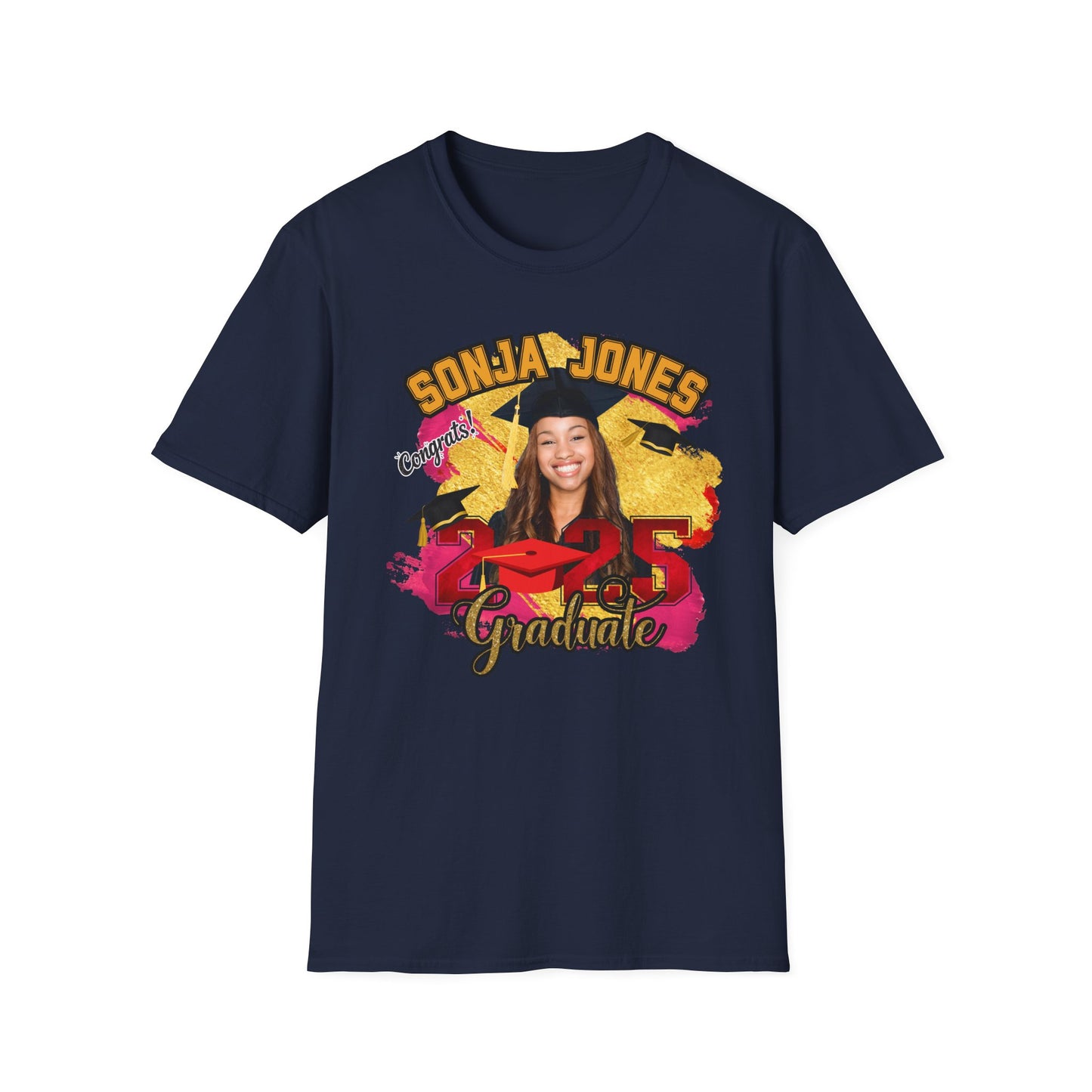 Congrats Graduate 2025 Tee – Custom Name & Picture Design