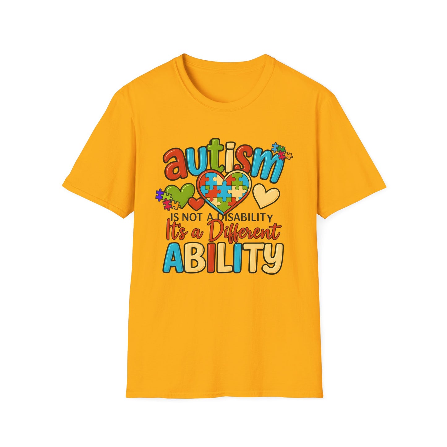 Autism Empowerment T-Shirt – Bold Puzzle Heart Statement