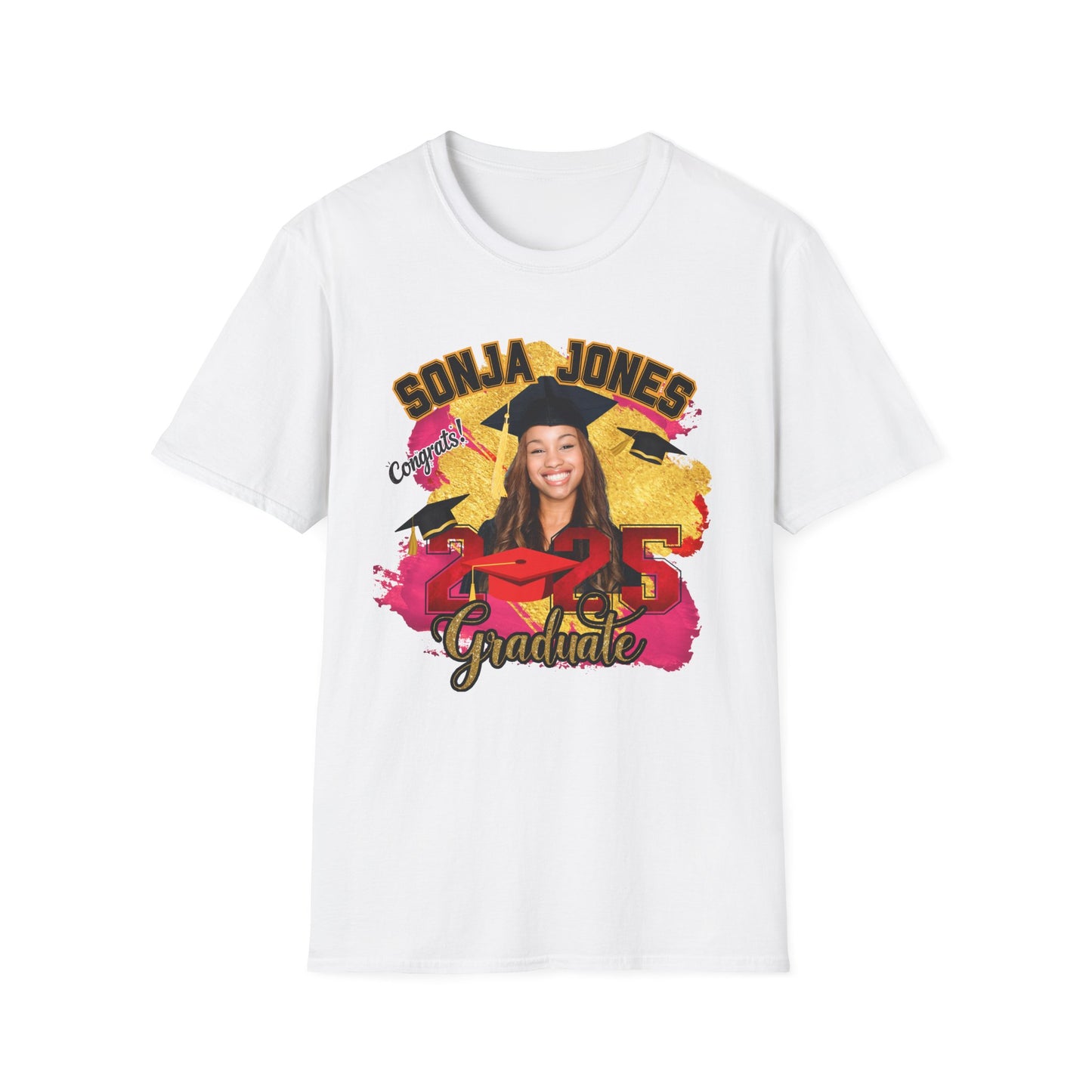 Congrats Graduate 2025 Tee – Custom Name & Picture Design