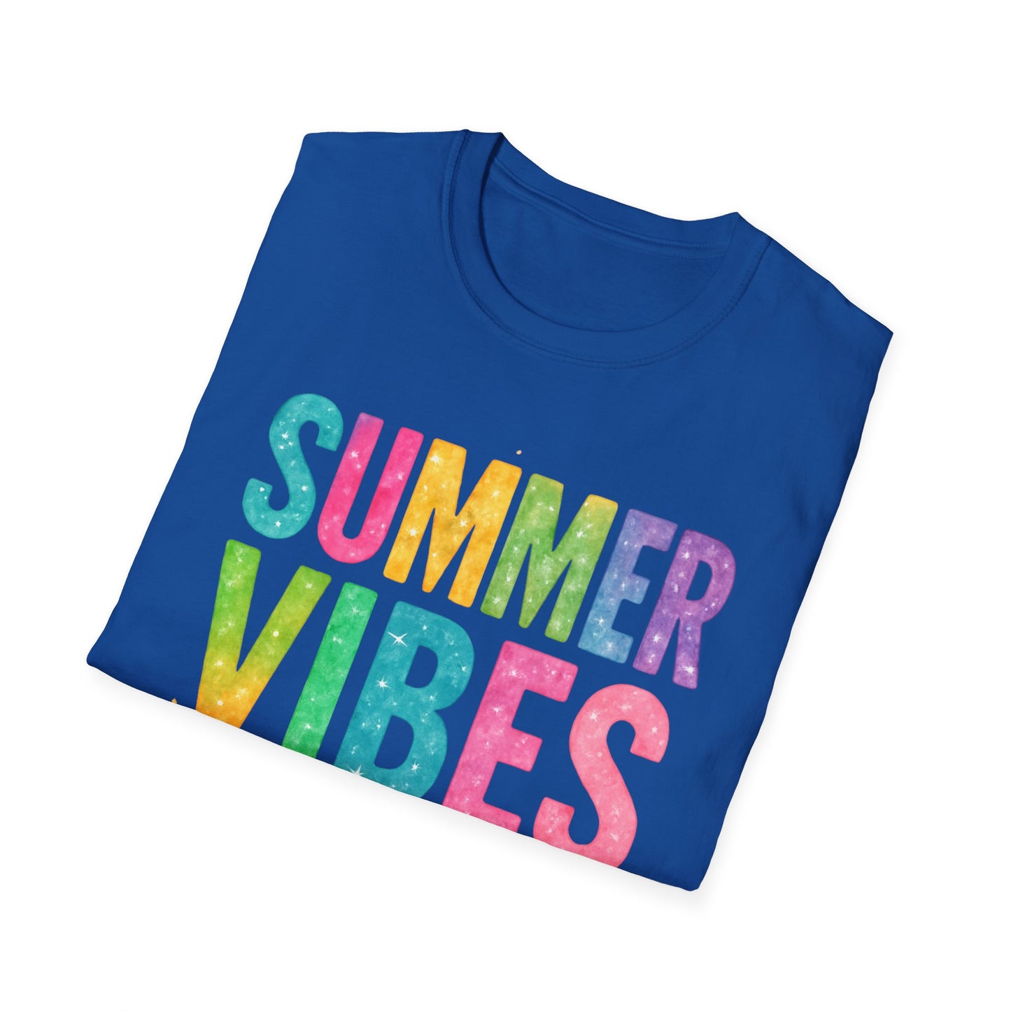 Rainbow Bling Summer Tee – Fun in the Sun Vibes