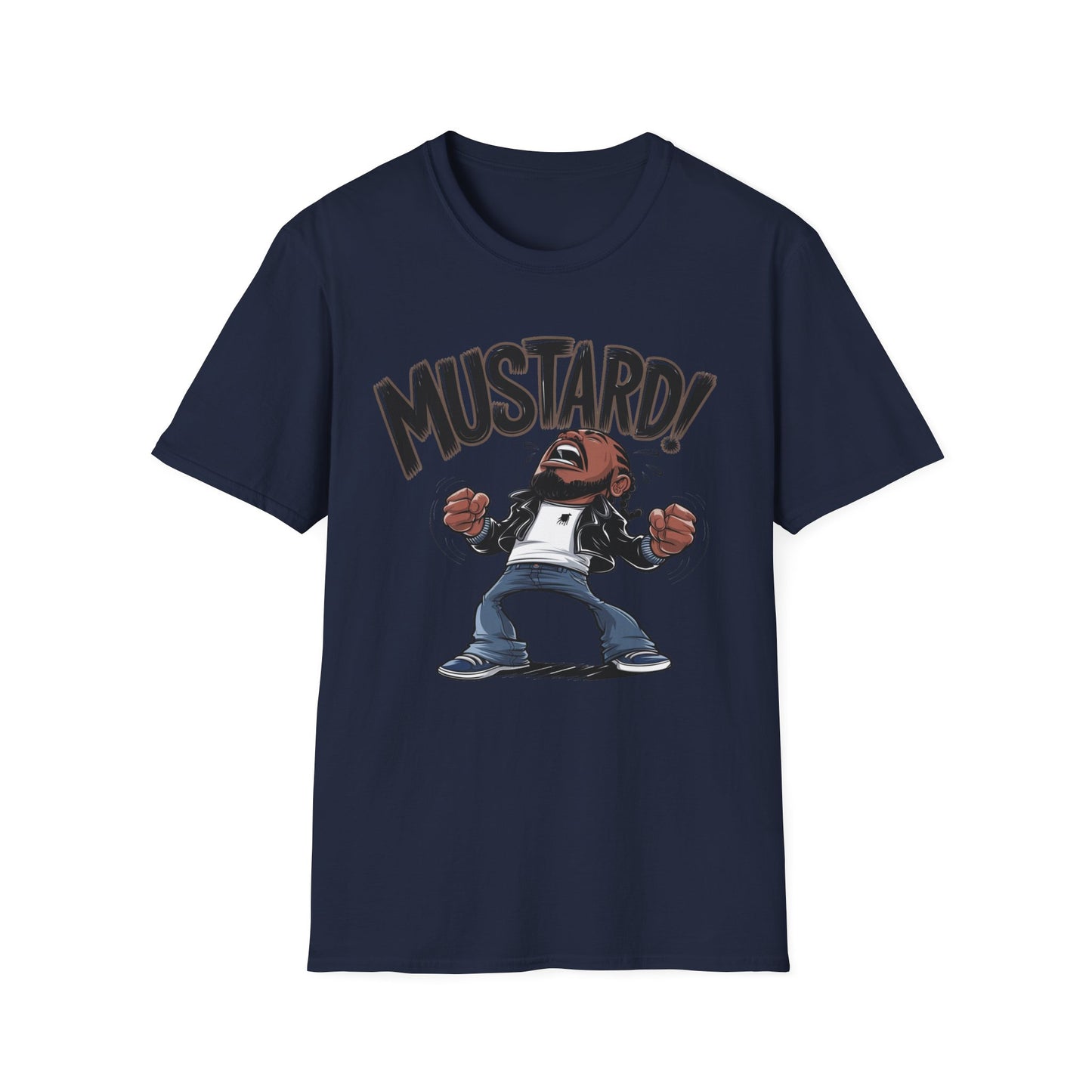 "Turn Up the Flavor – Mustard Vibes Softstyle T-Shirt - Fun Graphic Tee for Casual Wear