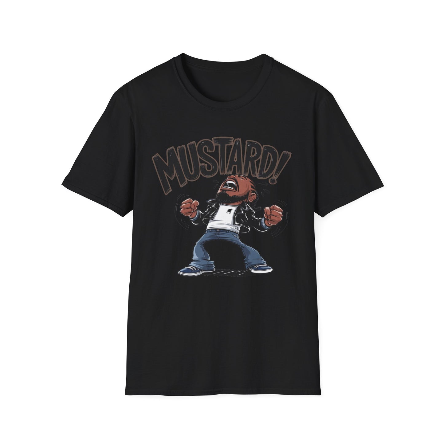 "Turn Up the Flavor – Mustard Vibes Softstyle T-Shirt - Fun Graphic Tee for Casual Wear
