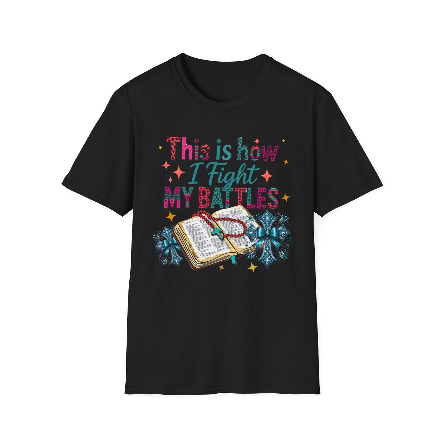 Christian Inspirational Shirt – My Battles Are Won with Prayer Tee