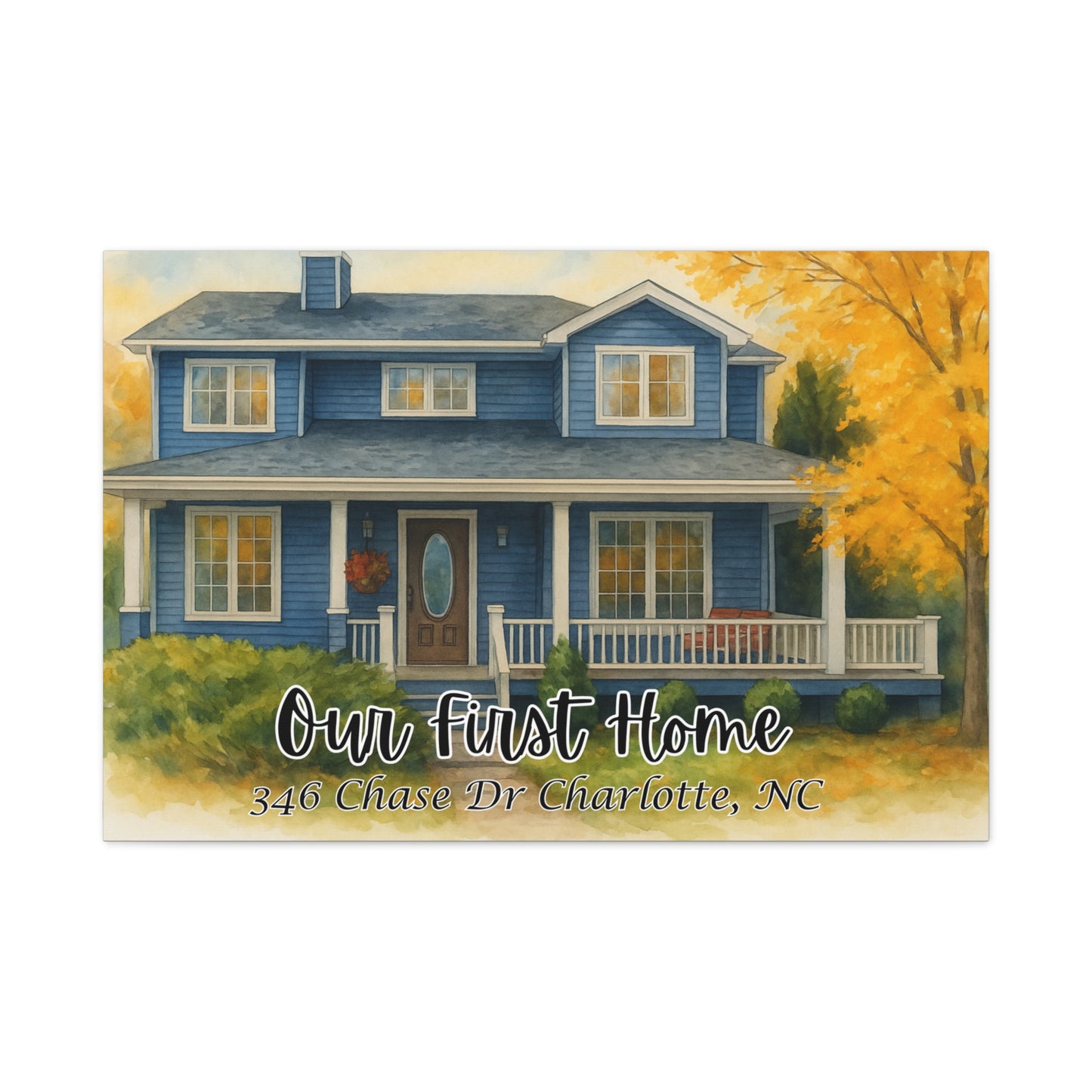 Personalized Custom Home Portrait First Home Keepsake Art Print