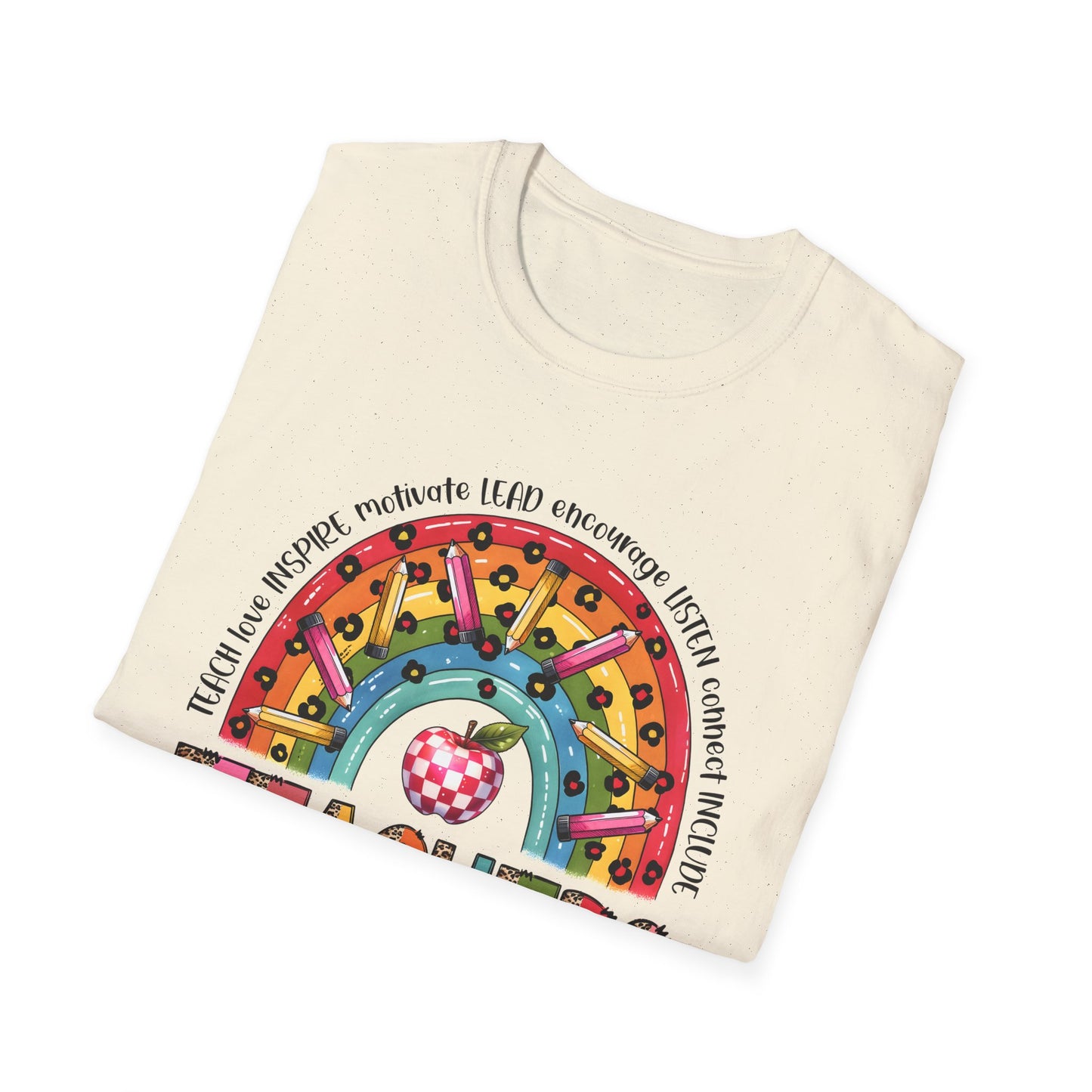 Teacher Life – Bold, Bright & Full of Heart Softstyle T-Shirt